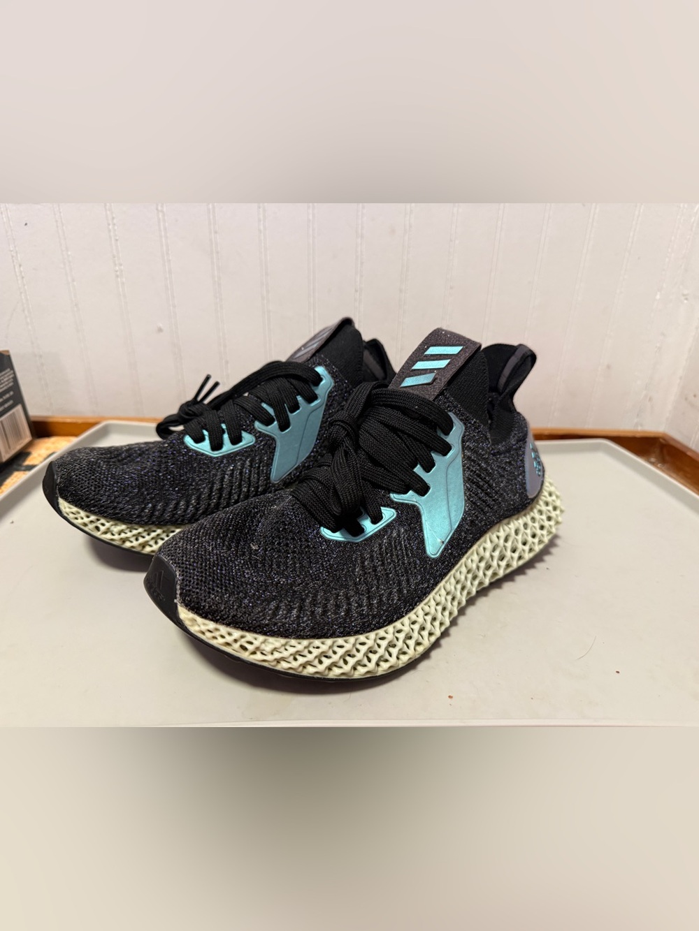 adidas Black and Teal Women's Athletic Running Shoes ultra boost 3d glitter